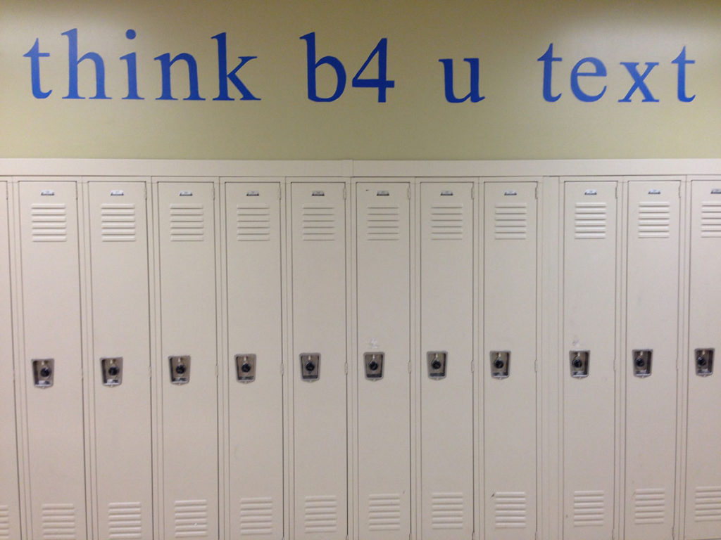 think b4 u text | 2016 | Milbank Middle School